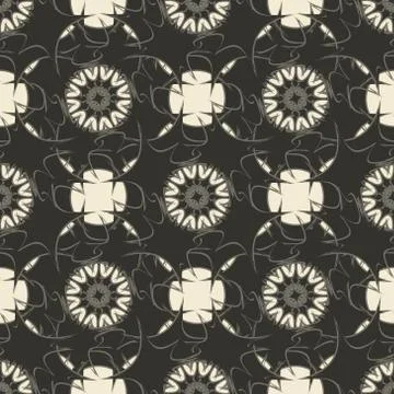 Geometric ornament seamless pattern.  Textile design template seamless Stock Illustration