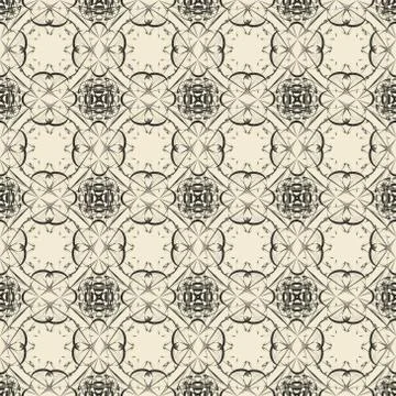 Geometric ornament seamless pattern.  Textile design template seamless Stock Illustration
