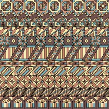 Geometric ornamental seamless pattern Stock Illustration