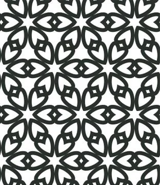 Geometric ornamental vector pattern. Seamless design. Illustrazione stock