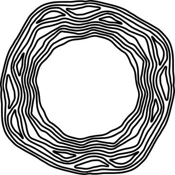 Geometric ornate simple frame. Vector black and white illustration. Stock Illustration