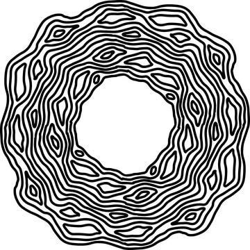 Geometric ornate simple frame. Vector black and white illustration. Stock Illustration