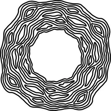 Geometric ornate simple frame. Vector black and white illustration. Stock-Illustration