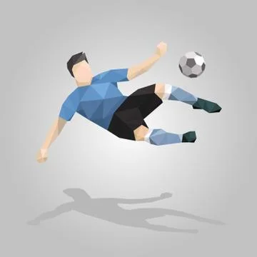 Geometric overhead kick Stock Illustration