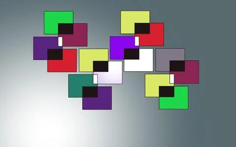 Geometric overlapping squares pattern Stockillustratie