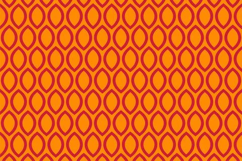Geometric ovoid pattern in orange and pink Stock Illustration