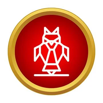 Geometric owl icon representing wisdom and knowledge Stock Illustration