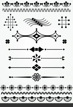 Geometric page decorations Stock Illustration