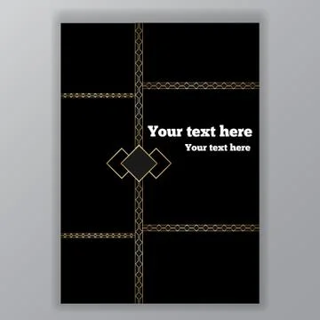 Geometric  page template for web and print, luxury design Art Deco clear and  Stock Illustration