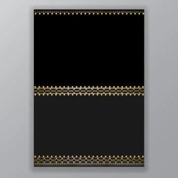 Geometric  page template for web and print, luxury design Art Deco clear and  Stock Illustration