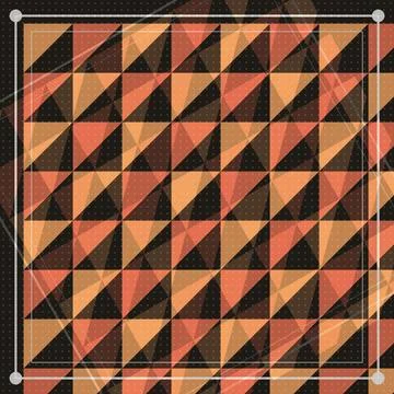 Geometric parquet flooring with triangular pattern in warm tones on wooden .. Stock Illustration