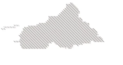 Geometric Particle Flow Shapes Central African Republic Border Video stock 323465738