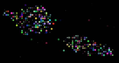 Geometric Particle Map Animation of Samoa Islands 動画素材 321064707