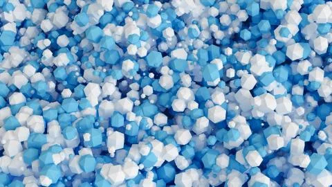 Geometric particle multicolor background. 3d illustration, 3d rendering Stock-Illustration