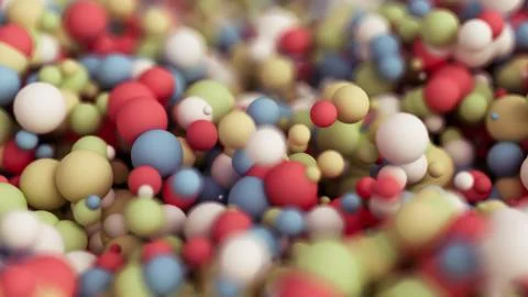 Geometric particle multicolor background. 3d illustration, 3d rendering. Stockillustratie