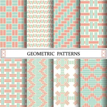 Geometric pastel pattern, weave pattern style for background webpage and text Stock Illustration