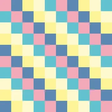 Geometric pastel square seamless pattern. Plaid print. Checkered background. Stock Illustration