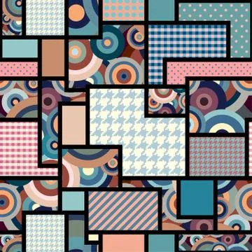 Geometric patchwork background Stock Illustration