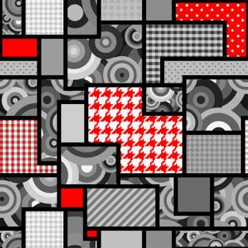 Geometric patchwork background Stock Illustration