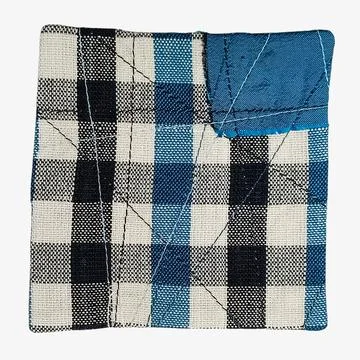 Geometric patchwork fabric sample minimal background Stock Photos