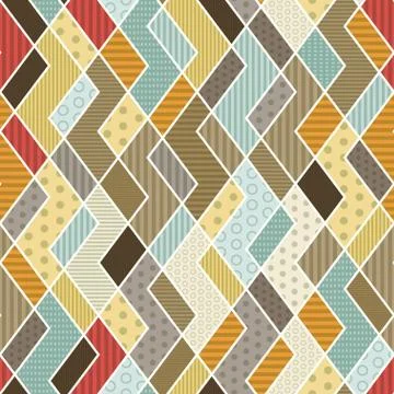 Geometric patchwork pattern Stock Illustration