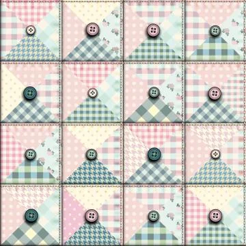 Geometric patchwork pattern Stock Illustration