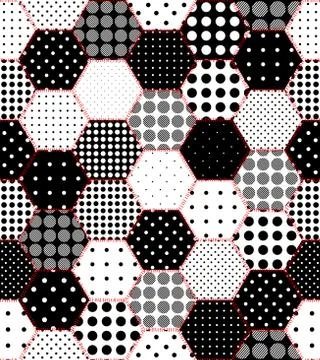 Geometric patchwork pattern of a squares. Illustrazione stock