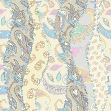 Geometric patchwork pattern of a squares. Illustrazione stock