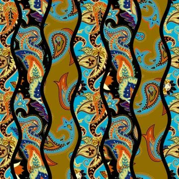 Geometric patchwork pattern of a squares. Illustrazione stock