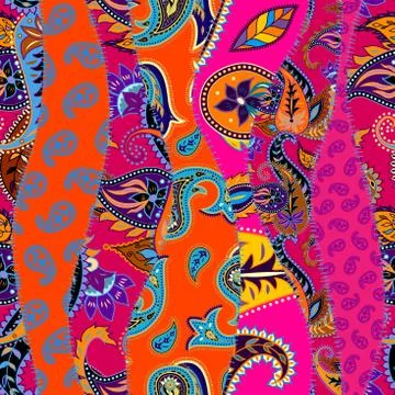 Geometric patchwork pattern of a squares. Illustrazione stock