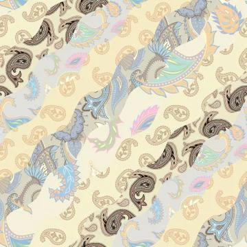 Geometric patchwork pattern of a squares. Illustrazione stock