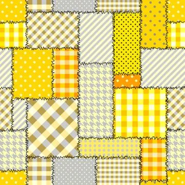 Geometric patchwork pattern of a squares. Stock Illustration