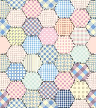 Geometric patchwork pattern of a squares. Stock Illustration