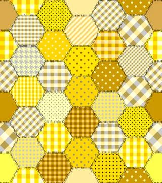 Geometric patchwork pattern of a squares. 库存插图