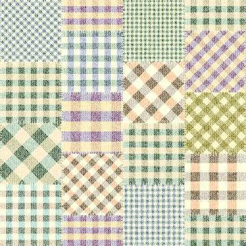 Geometric patchwork pattern of a squares. Illustrazione stock
