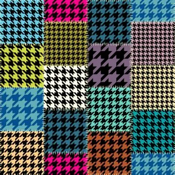 Geometric patchwork pattern of a squares. Stockillustratie