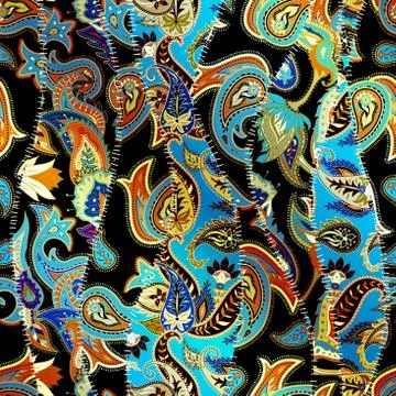 Geometric patchwork pattern of waves 库存插图