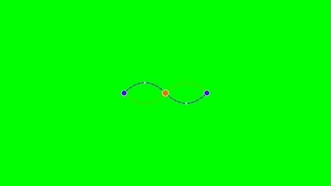 A geometric path visualization featuring nodes connected by a smooth curve Stock Footage 340902799