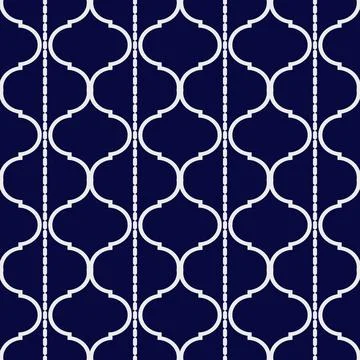 Geometric pattern abstract background seamless navy background Easy vector file. Stock Illustration