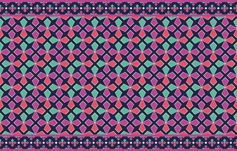 Geometric pattern, abstract, classic seamless design vector file Stock Illustration