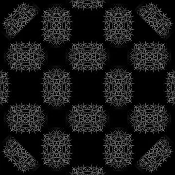 Geometric pattern abstract illustration. monochrome digital decor background Stock Illustration