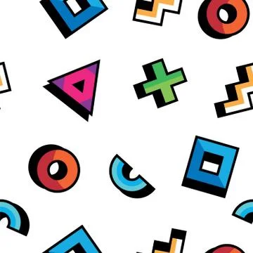 Geometric pattern in abstract style. Seamless pattern with geometric figures Stock Illustration