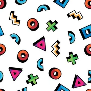 Geometric pattern in abstract style. Seamless pattern with geometric figures Stock Illustration