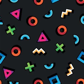 Geometric pattern in abstract style. Seamless pattern with geometric figures Stock Illustration