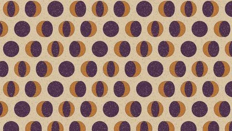 Geometric pattern of alternating full and crescent moon icons on neutral ba.. Stock Illustration