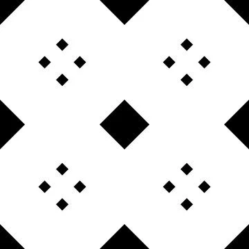 Geometric pattern, alternating large and small black diamonds arranged. Stock Illustration