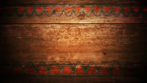 Geometric pattern and sun beams on wood Vidéo 252032557