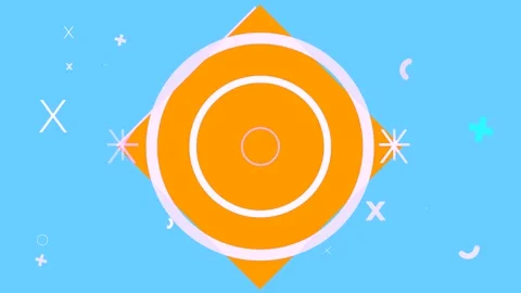 Geometric pattern animated circles and squares modern abstract background Stock Footage 247441762