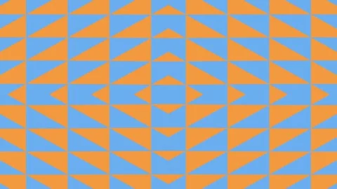 Geometric Pattern Animation Blue Orange Shapes. Stock Footage 330131015