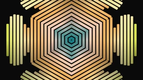 Geometric Pattern Animation with Hexagons and Lines. Stock-Footage 329928268